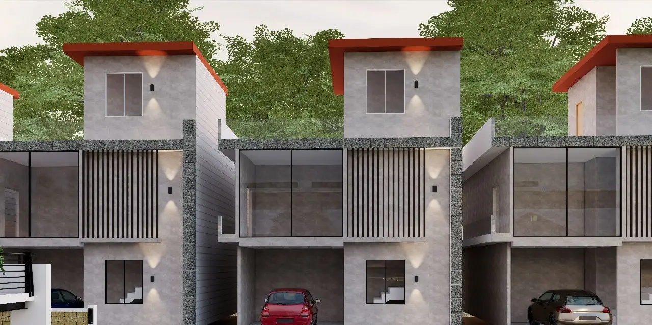 Landscaped boulevard render